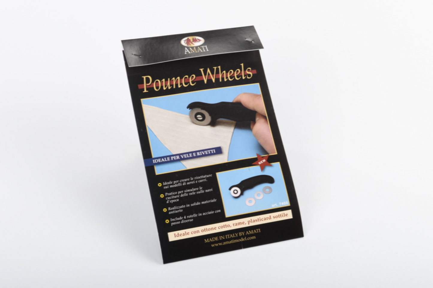 Nietenroller mit 4 versch. Abstandsscheiben 1,1 mm, 1,5 mm, 2,0 mm, 2,5 mm