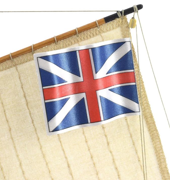 Jolly Boat von HMS Bounty, Segelboot, Länge 422 mm, 1:25, Holzbausatz