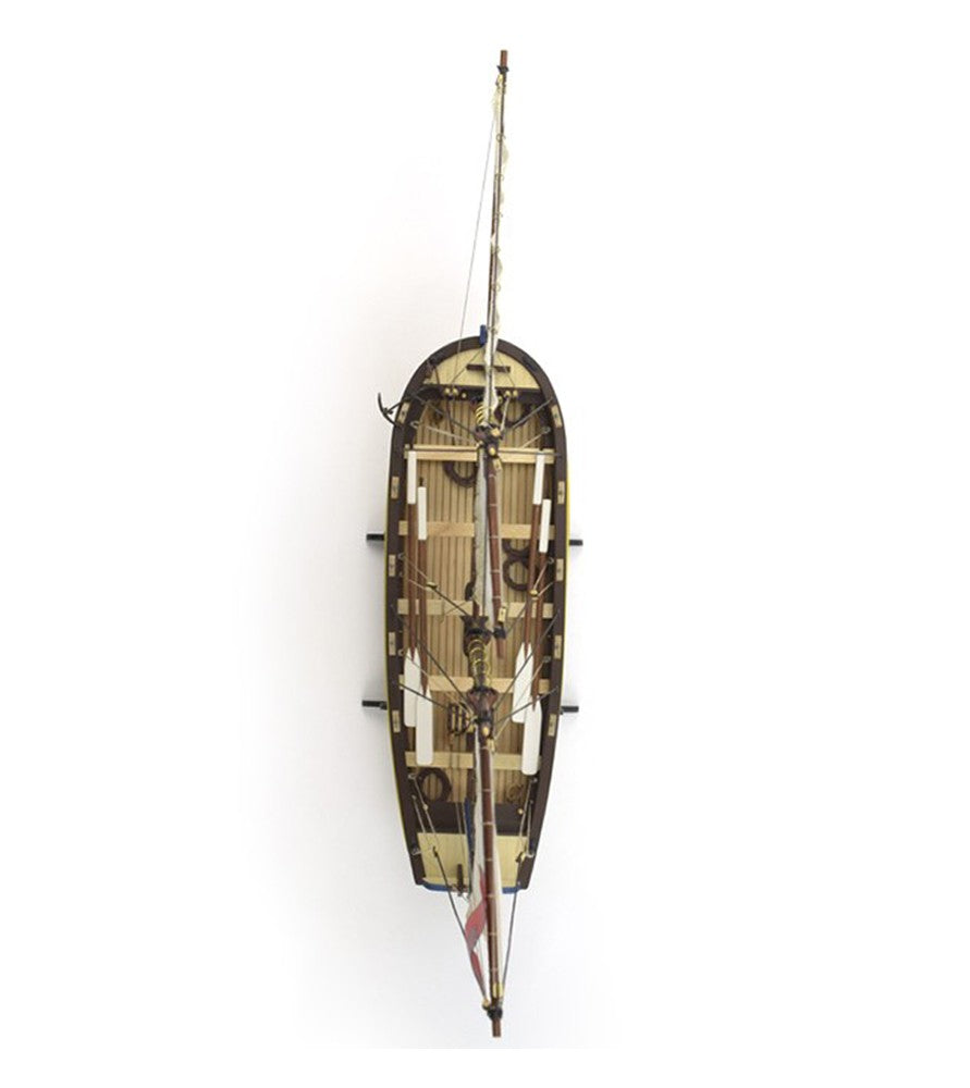 Kapitäns-Langboot HMS Endeavour, Länge 410 mm, 1:50, Holzbausatz