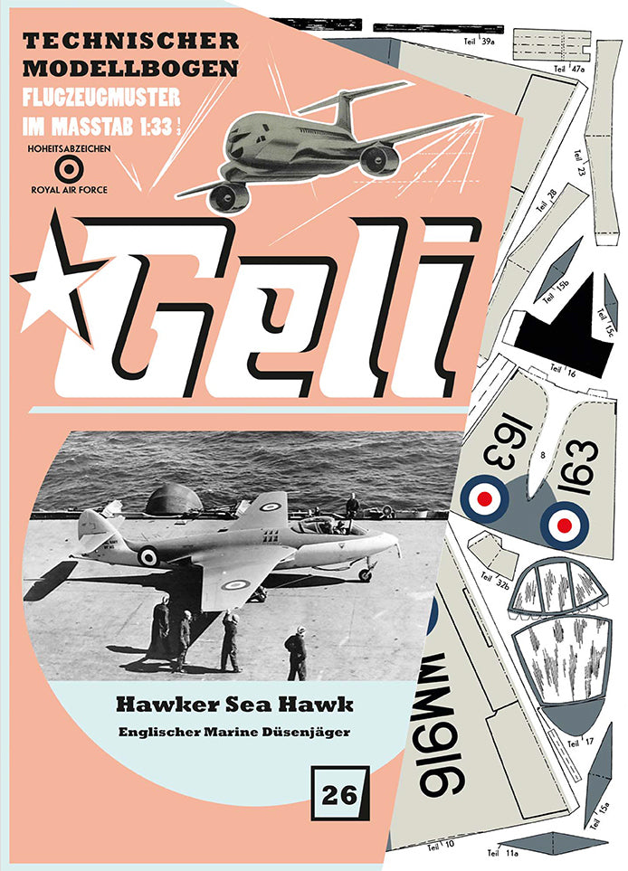 Hawker Sea Hawk englischer Düsenjet Geli