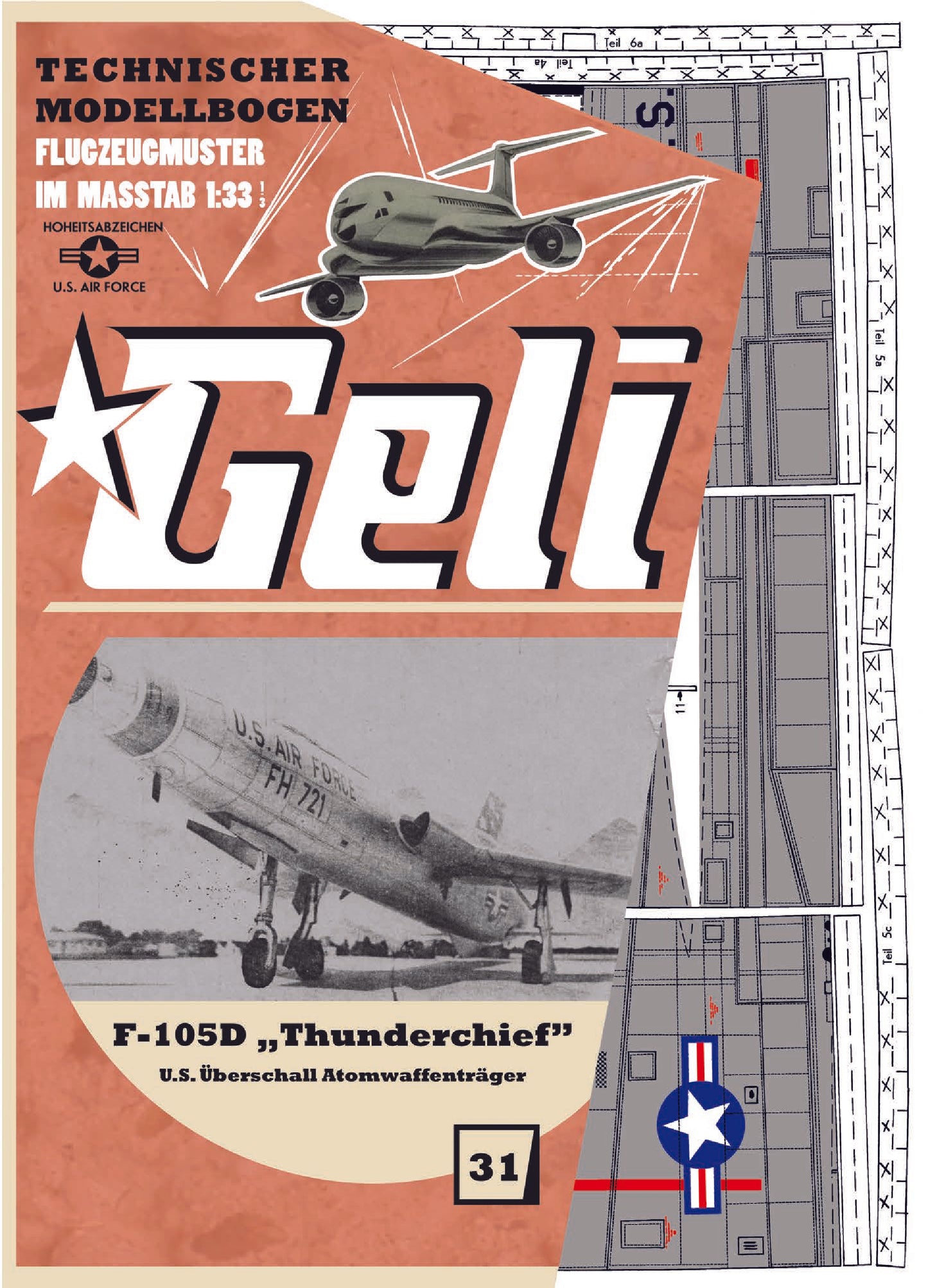 F-105 Thunderchief Kampfdüsenflugzeug        Geli