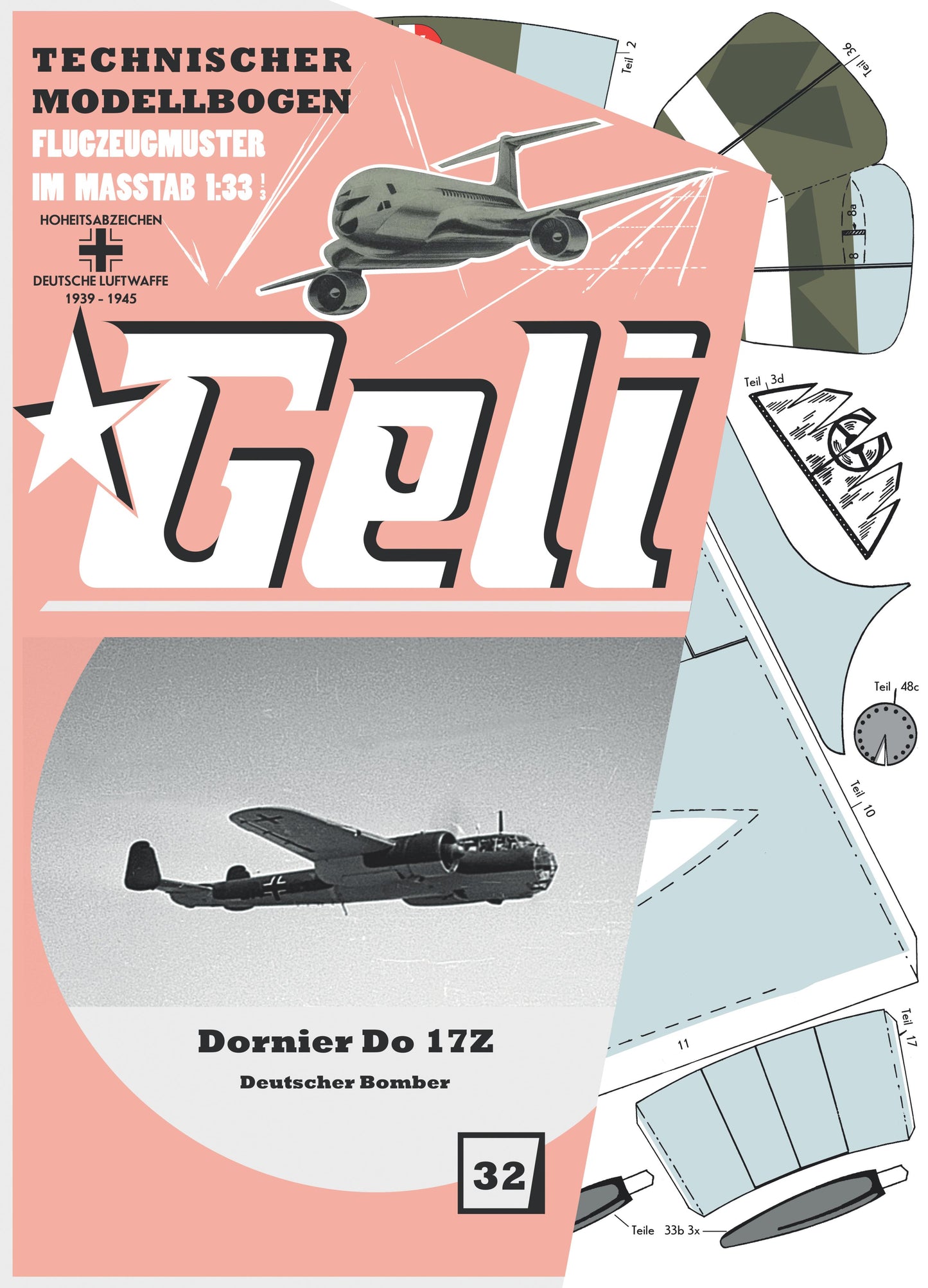 Dornier Do 17Z deutscher Bomber Geli