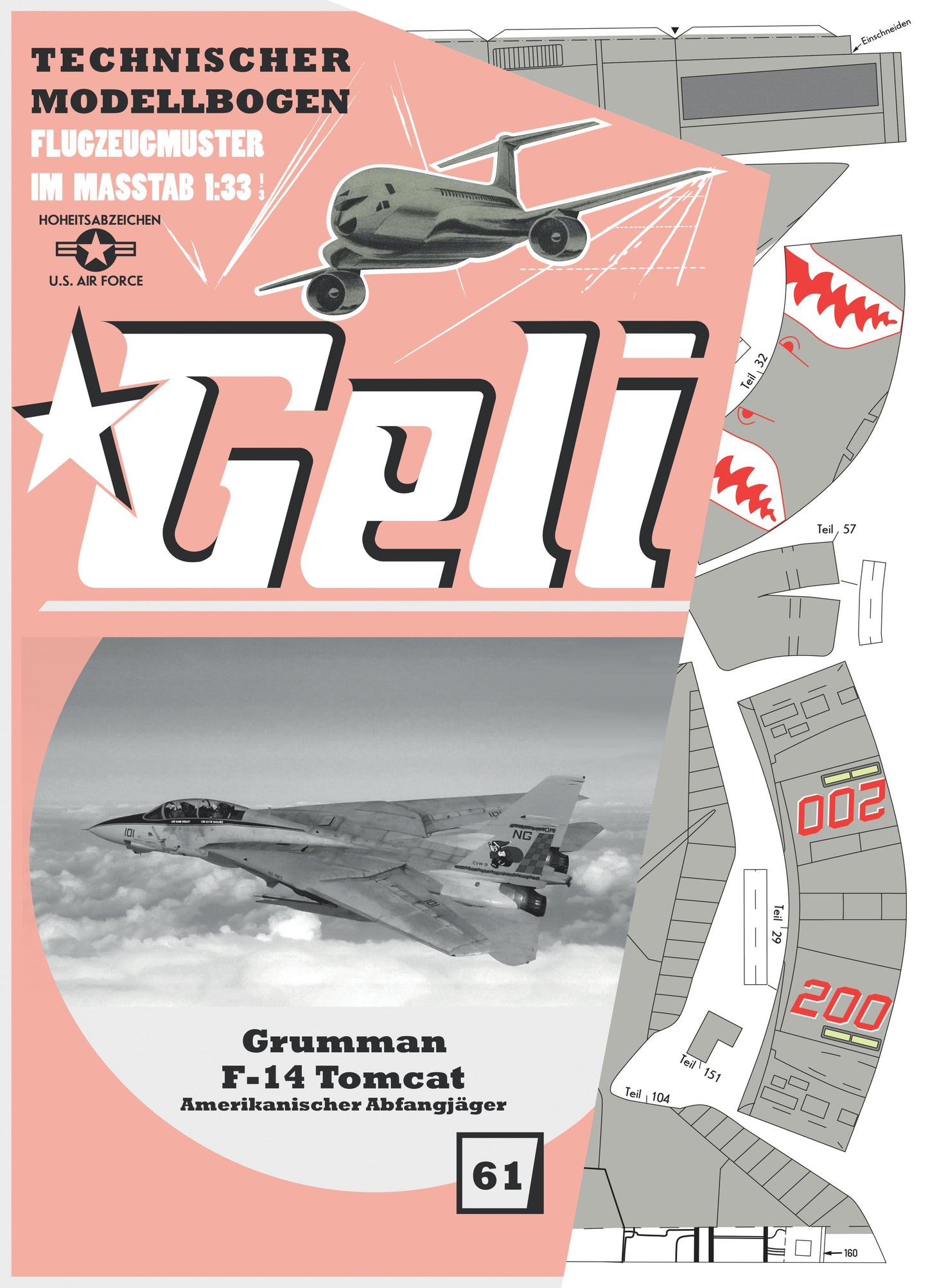 Grumman F-14 Tomcat Mehrzweckkampfflugzeug                            Geli