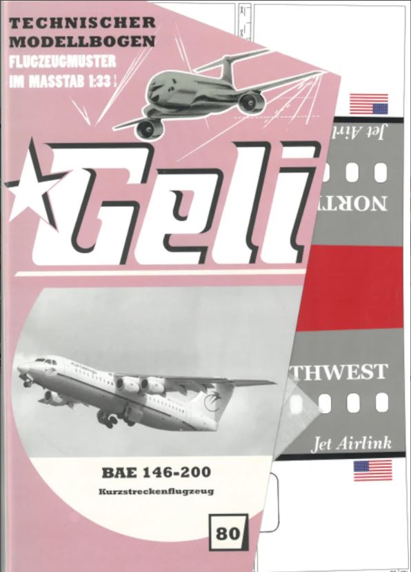 BAE 146-200 Kurzstrecken-Verkehrsflugzeug Geli