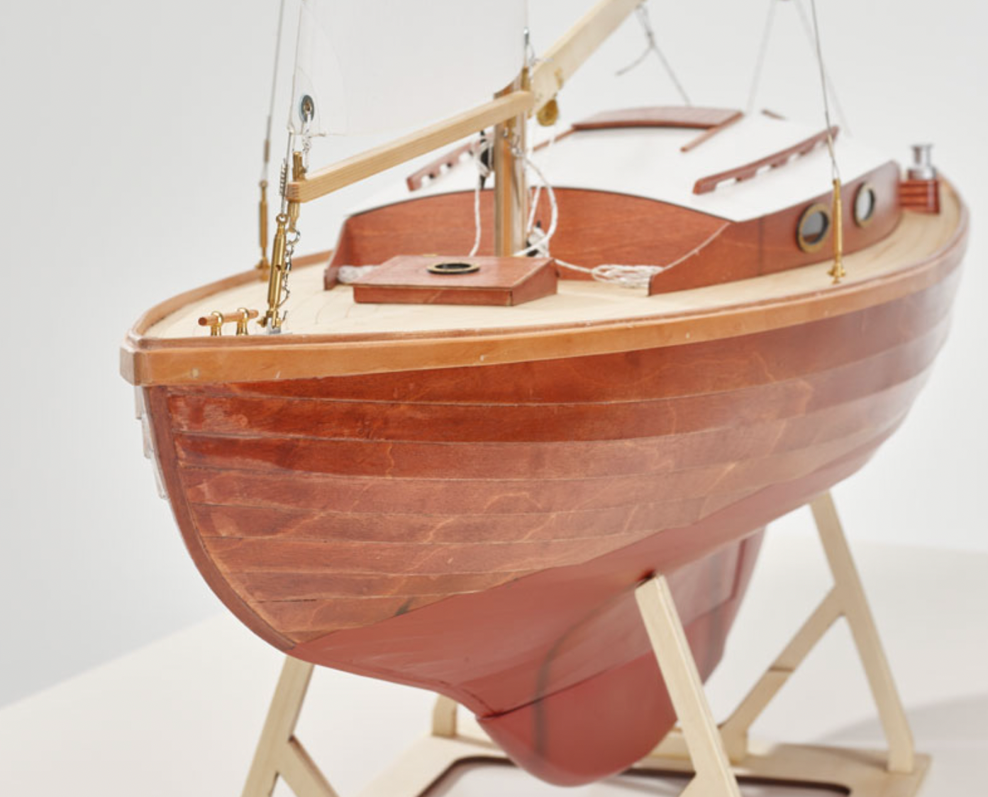 Folkeboot Segelboot Holzbausatz, Länge: 1065 mm, Maßstab 1:7,6