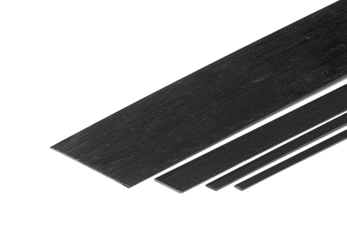 Kohlefaser-Vierkantstab 3.0 x 15.0 x 1000 mm
