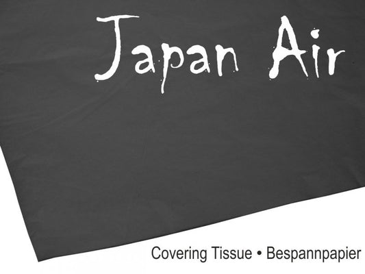 Bespannpapier Japan Air 16g schwarz   500x690mm