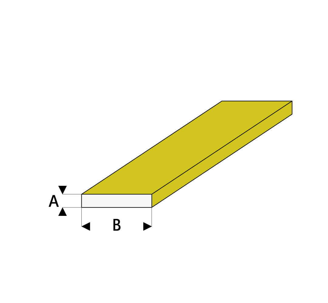 Flachstab  3 x 1,5x 1000 mm      Messing