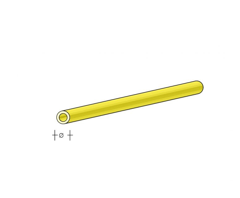 Mikro-Messingrohr 1.2 x 0.6 x 305 mm 3 Stk.