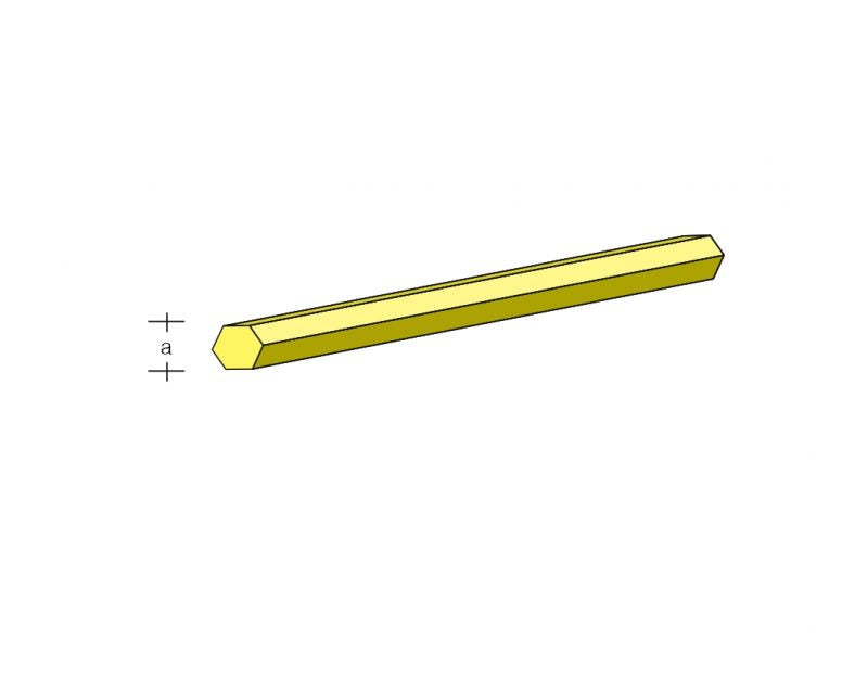Messing-6-Kant 6,0 x 1000 mm