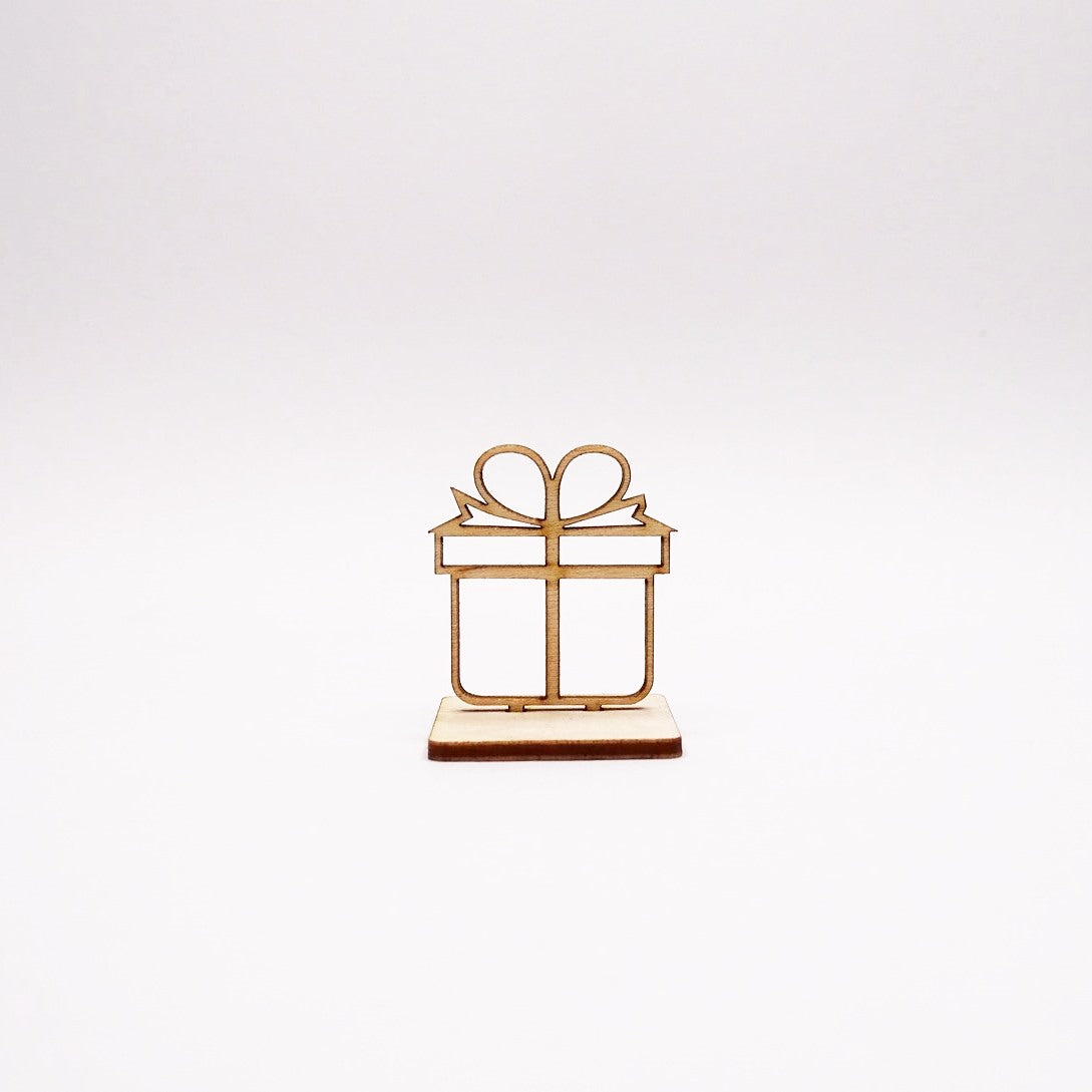 DIY  Geschenkpackerl-Steckset aus Holz