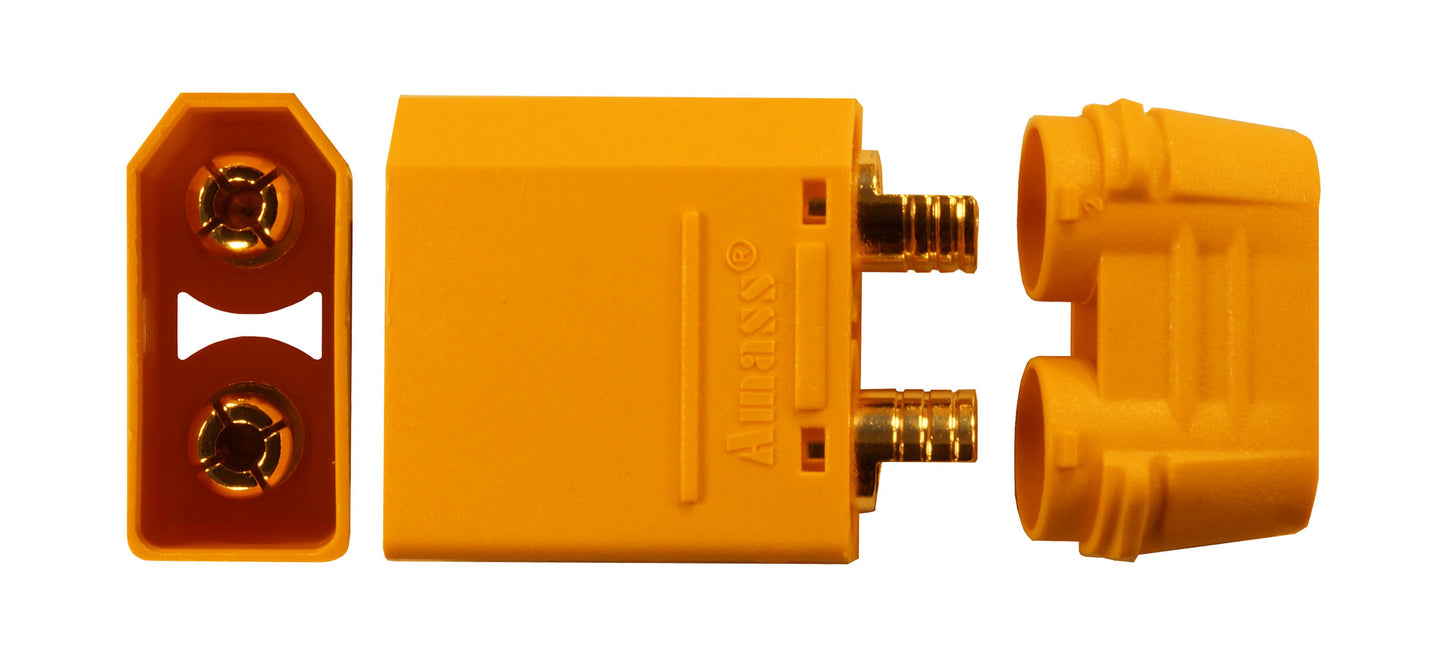 XT 90 Steckergehäuse mit vergoldeten 4,0 mm Kontakten