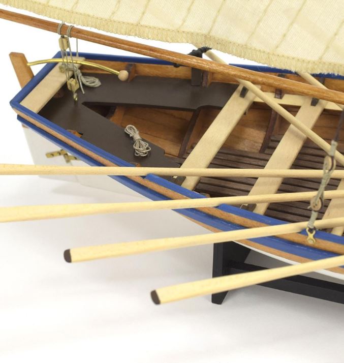 Jolly Boat von HMS Bounty, Segelboot,  Länge 422 mm, 1:25, Holzbausatz