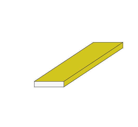 Flachstab 25 x 0.4 x 305 mm Messing 3 Stk.