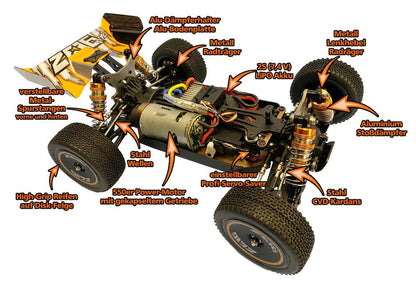 Z06 Evolution 4WD Buggy mit Fernsteuerung, 1:14, RTR Spritzwassergeschützt