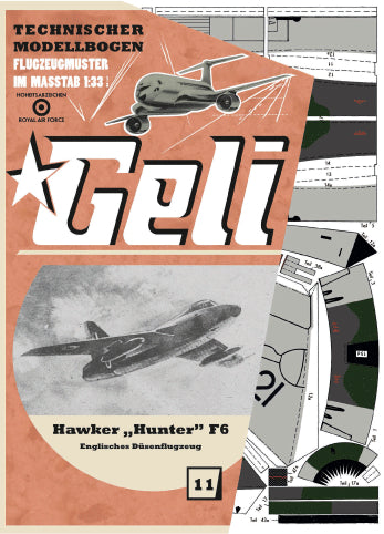 Hawker Hunter Kampfdüsenflugzeug        Geli