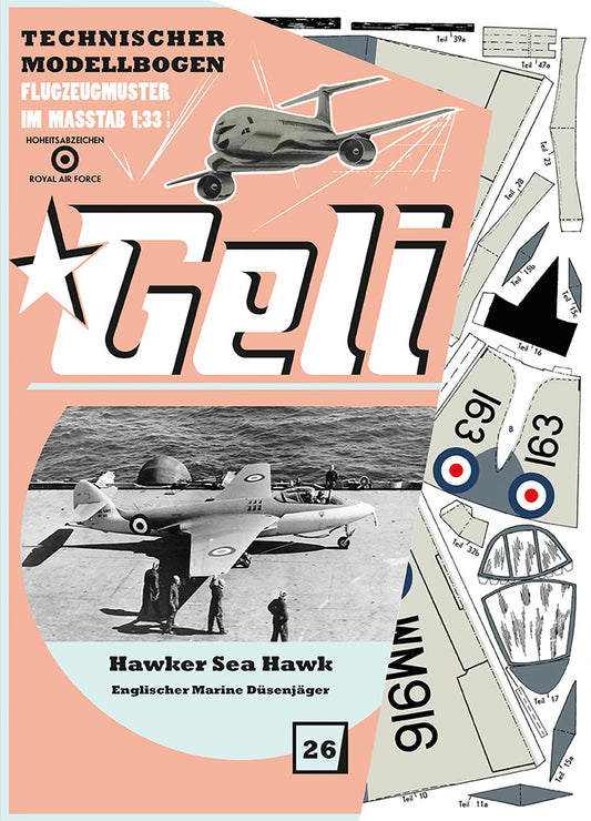 Hawker Sea Hawk englischer Düsenjet       Geli