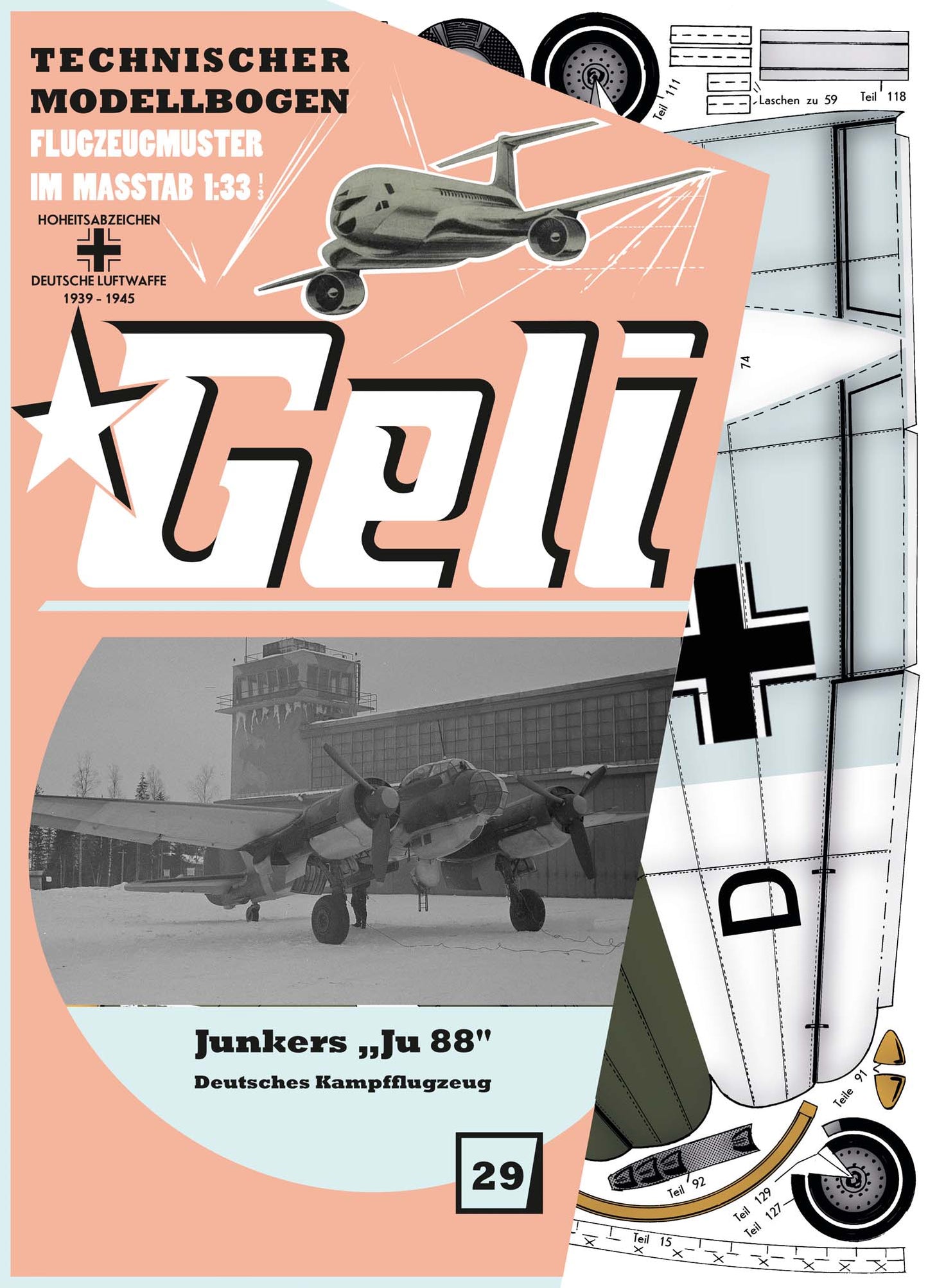 Junkers "Ju-88" deutscher Sturzkampfbomber       Geli