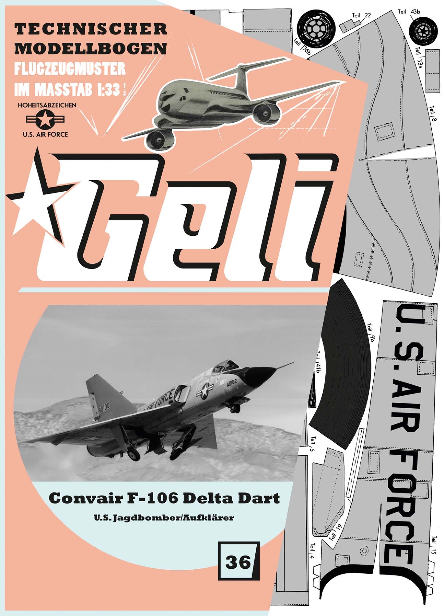 F-106 "Delta Dart" Kampfdüsenflugzeug        Geli