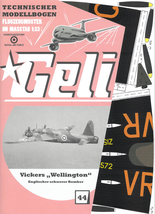 Vickers "Wellington" Schwerer englischer Bomber   Geli