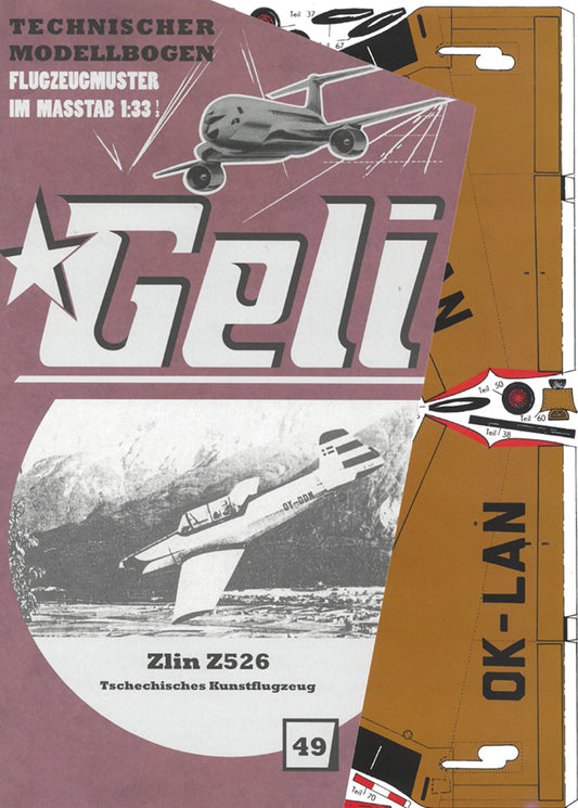 Zlin Z526 tschechisches Kunstflugzeug   Geli