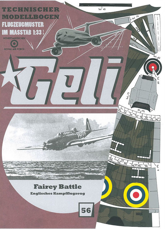Fairey Battle engl. Kampfflugzeug   Geli