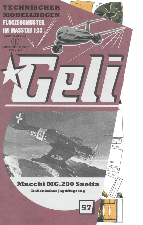 Macci MC.200 Saetta ital. Jagdflugzeug   Geli