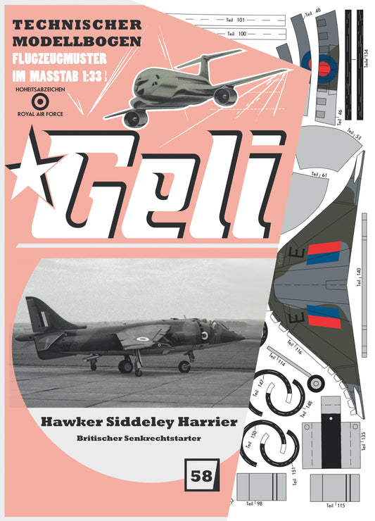Hawker Siddeley Harrier britischer Senkrechtstarter      Geli