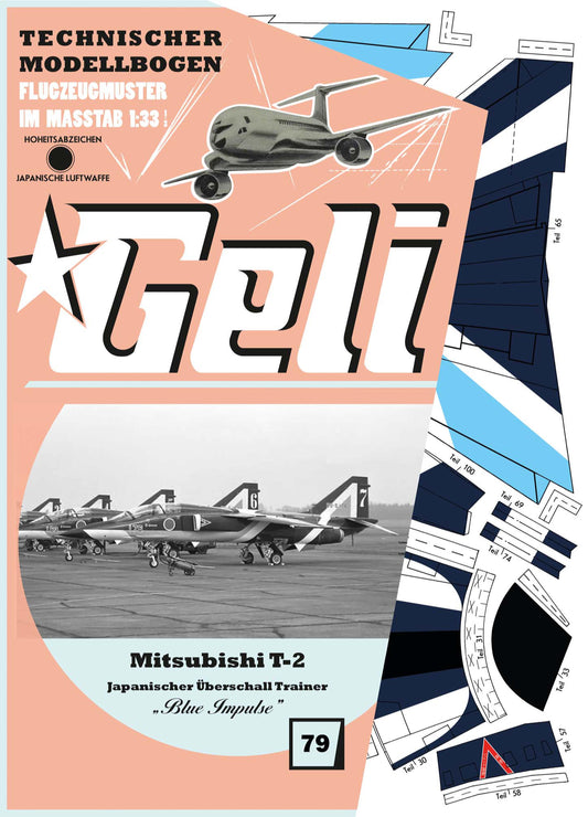 Mitsubishi T-2  japanischer Überschalltrainer       Geli