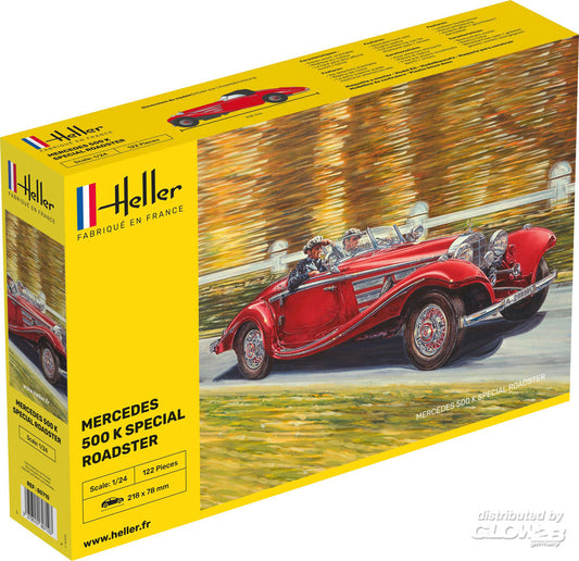 Mercedes 500K Special Roadster, Heller, Standmodell, 1:24