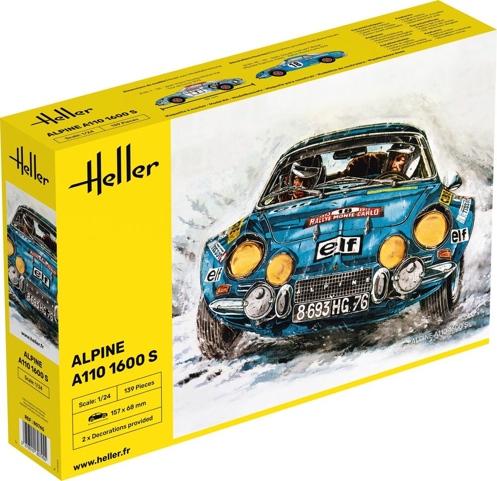 Alpine A110 1600 S, Heller, Standmodell, 1:24