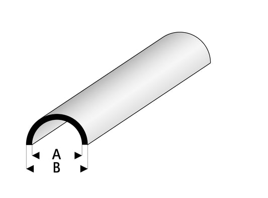 Halbrohr    5,0 x 7,0 x 1000 mm     Kunststoff