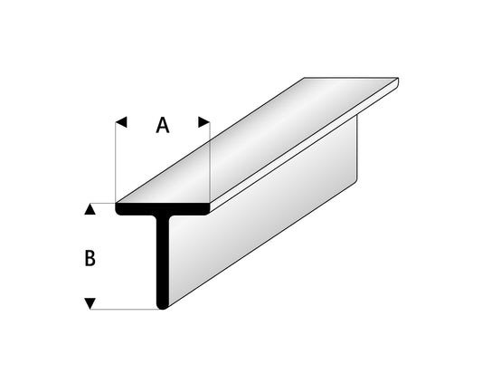 T - Profil  2,0 x 2,0 x 1000 mm         Kunststoff