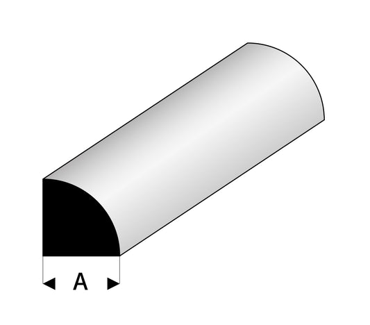 Viertel - Rundstab  3,5 x 1000 mm   Kunststoff