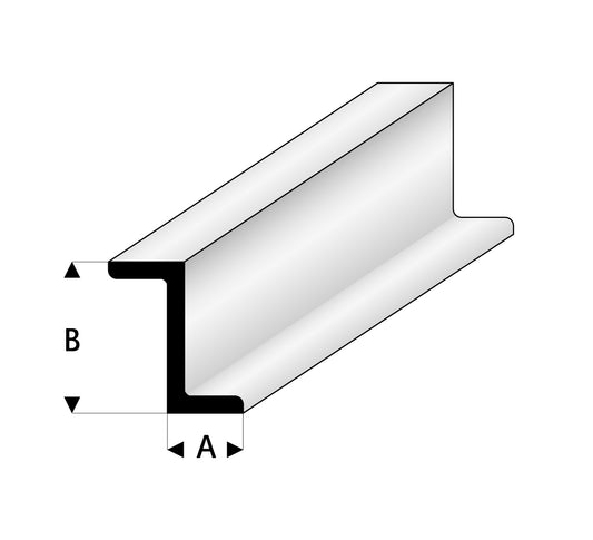 Z - Profil  3,0 x 6,0 x 1000 mm         Kunststoff