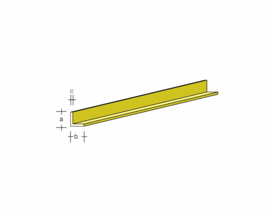 L-Profil 1 x 1 x 305 mm Messing