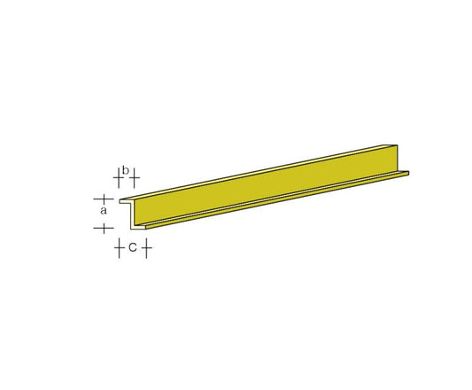 Z-Profil 3,5 x 1,9 x 1000  mm   Messing