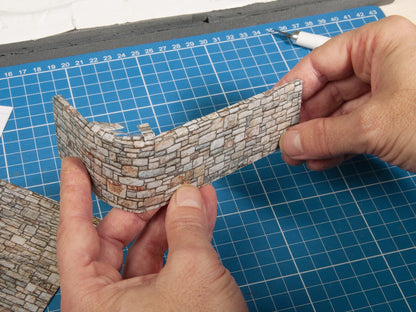 3D-Kartonplatte “modernes Pflaster”, Grautöne, Bunt, 250 x 125 mm